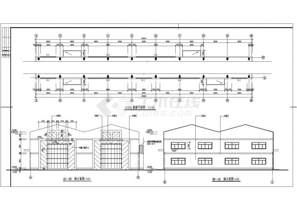 某地厂房建筑设计施工图（共7张）-图二
