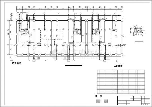 九层商业住宅楼给排水施工图纸-图一