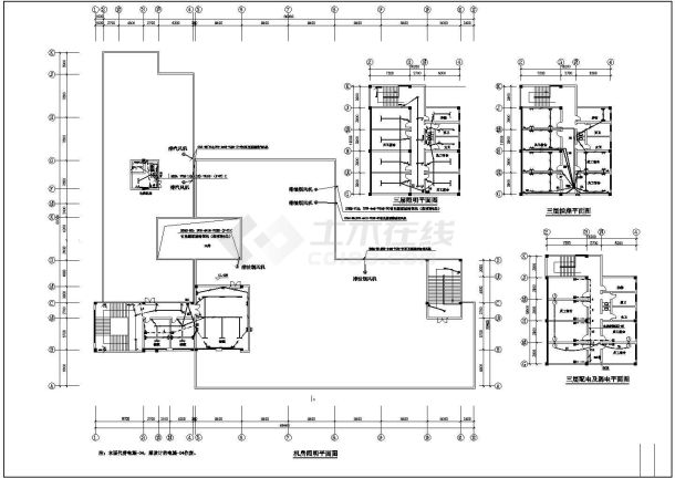 某地区公寓食堂电气施工图（共7张）-图二