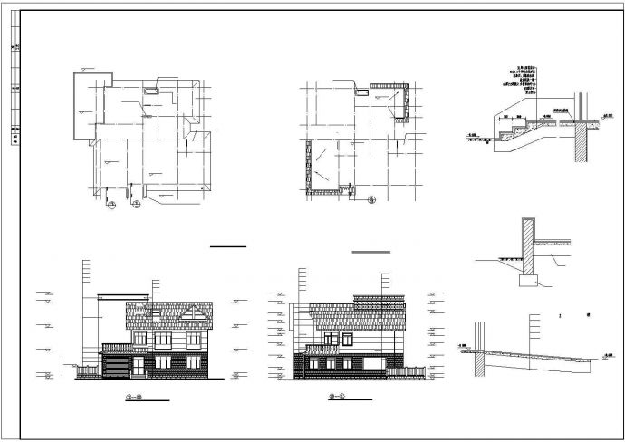 【南宁市】某郊区精美私人别墅建筑设计图_图1