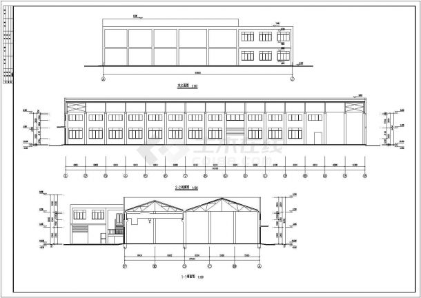 一套简单的厂房建筑施工图（共7张）-图二