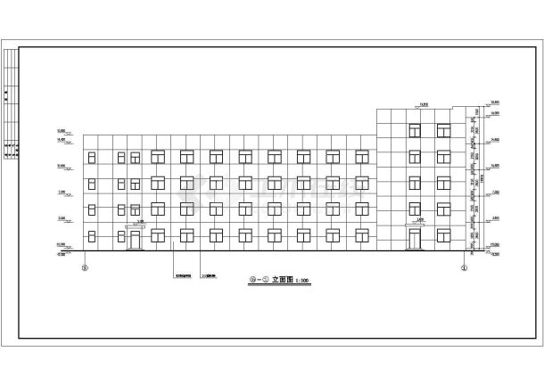 某厂区办公楼建筑设计图（全套）-图一