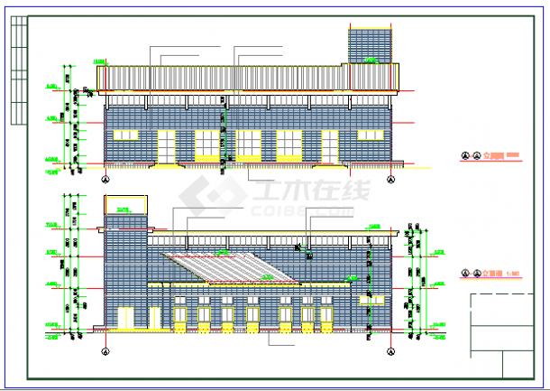【南京】某地大会堂建筑全套设计施工图-图二