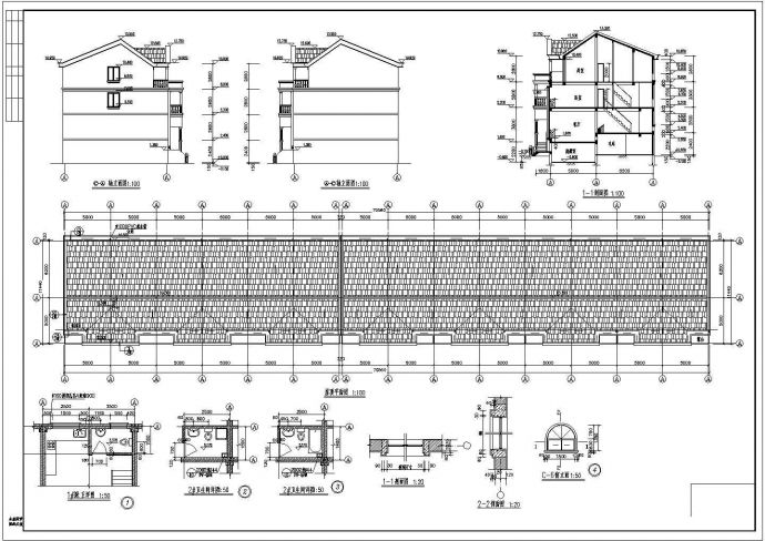 某地某多层住宅建筑CAD平面布置参考图_图1