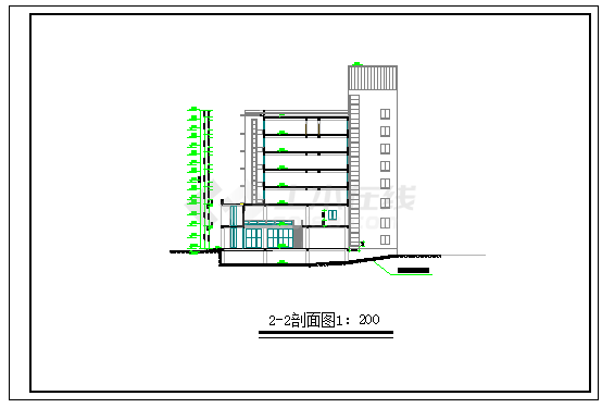 【南京】某综合性办公楼建筑方案设计图-图二
