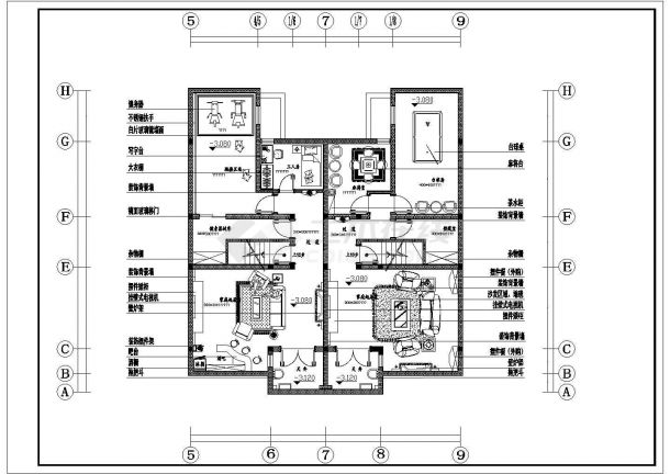 【贵阳市】某小区联拼别墅1-4层平面建设方案图-图二