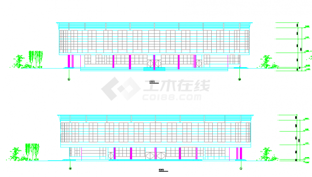 【安徽】某地体育馆方案设计施工图纸-图一