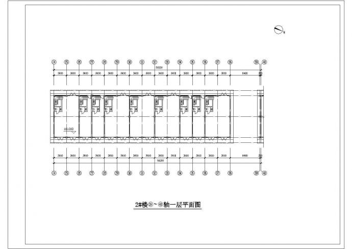 某纺机市场建筑设计平面图（全套）_图1