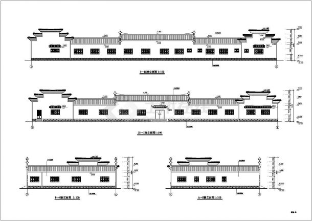 某中式观光农业园餐厅扩展工程建筑施工图（共8张）-图一