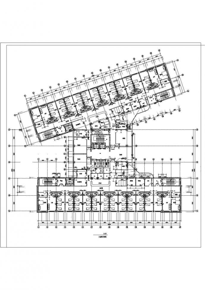 保定市第一中心医院装修设计平面图（共5张）_图1