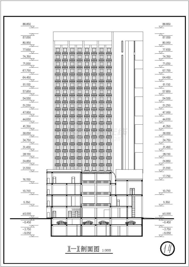 某地宾馆建筑方案施工图（共14张）-图二