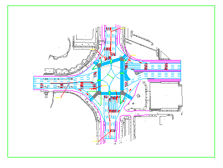 某地超大型路口交通详细设计施工图-图一