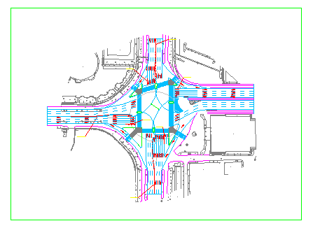 某地超大型路口交通详细设计施工图_图1