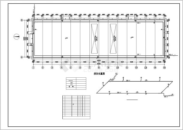 24米跨门式刚架结构煤矿加工车间建筑结构施工图（两台5T吊车）-图一