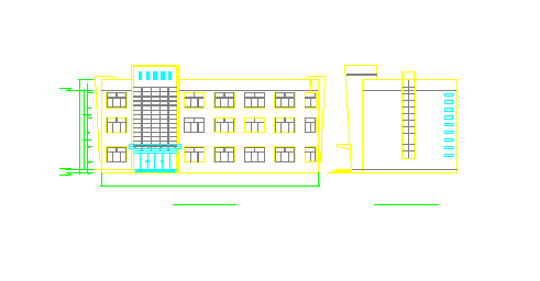 【安徽】某地办公楼平立面设计施工图