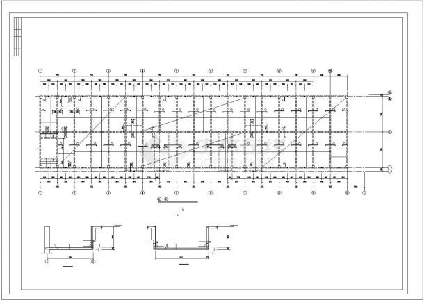 某四层框架综合楼CAD结构图-图二