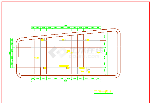 【海南】三新大厦平面设计方案图纸-图一
