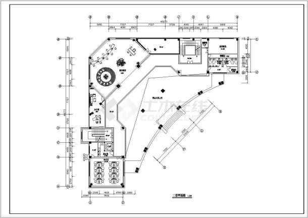 【江阴】某地信用社平面设计施工图-图二