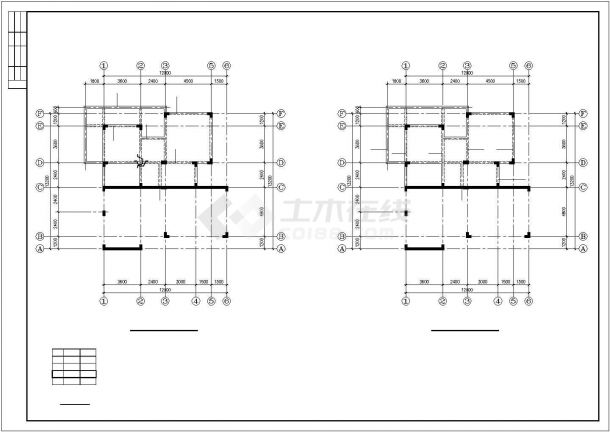 某框架结构三层别墅结构施工全套参考CAD详图-图一