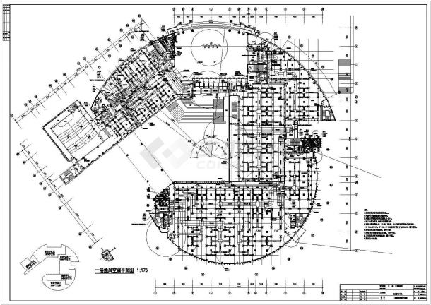 某大学图书馆空调通风图纸（全套）-图二