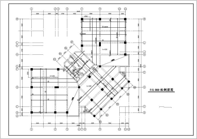 某L形十八层高层办公楼结构图纸_图1