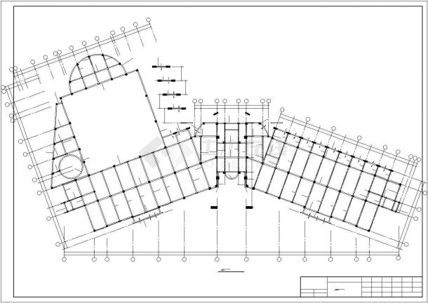 高层商场办公楼建筑结构施工图-图一