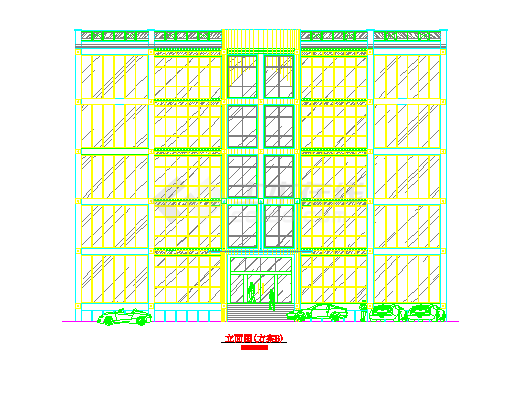 【四川】某地多层办公楼立面方案图-图二