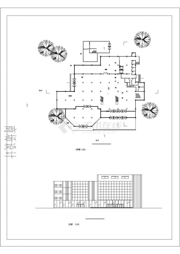 某开发区商场大楼设计方案图-图一