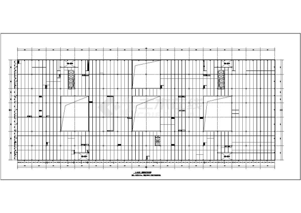 钢框架结构厂房结构设计施工图-图一