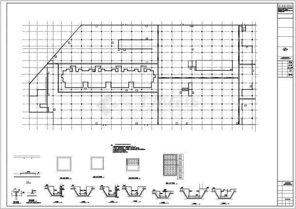 小区地下车库结构施工图CAD参考图-图一
