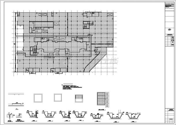 小区地下车库结构施工图CAD参考图-图二