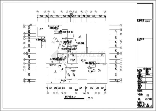 某住宅小区楼群给排施工参考CAD详图-图一