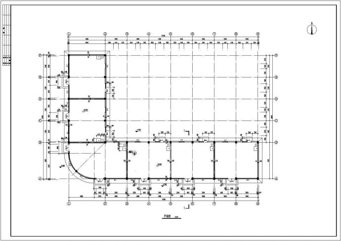 某一层框架结构后勤用房建筑施工图_图1