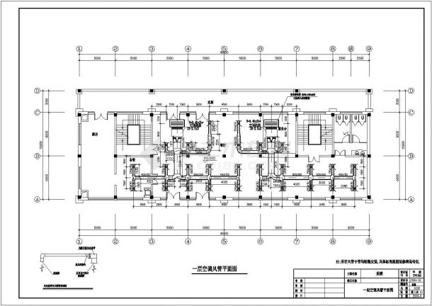 克拉玛依市某茶楼通风空调图（共10张）-图一