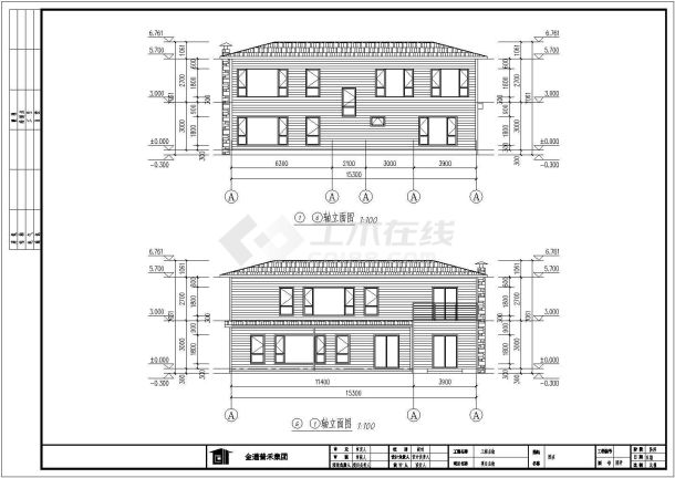 某地小型彩钢板住宅楼施工图-图一