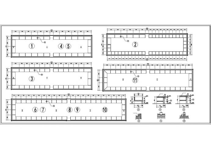 某县菜市场建筑施工CAD平面立面图纸_图1