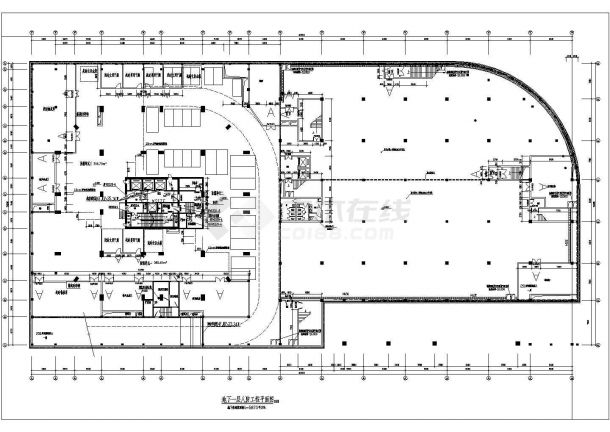 某地工程地下层建筑设计施工图（共5张）-图二