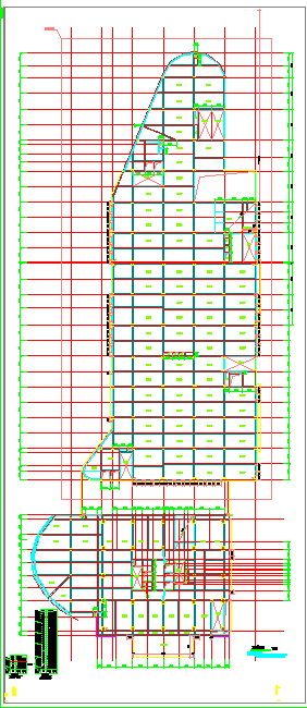 某市大型产业园区3#楼结构平面图（框剪结构）-图二