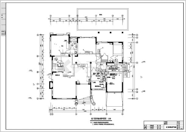 北京某别墅区户型A暖通空调施工图-图一