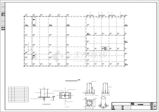 两层钢结构大众汽车4S店结构图（含建筑图）-图二