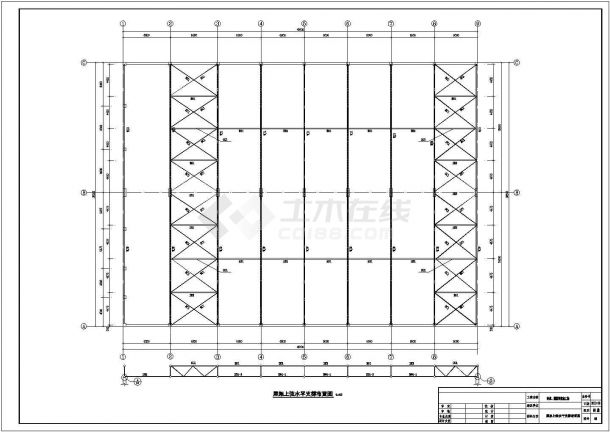 某钢桁架冷库加工场结构全套参考CAD详图-图二