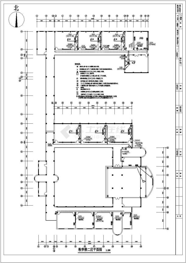 某小学教学楼电气施工图（共5张）-图一