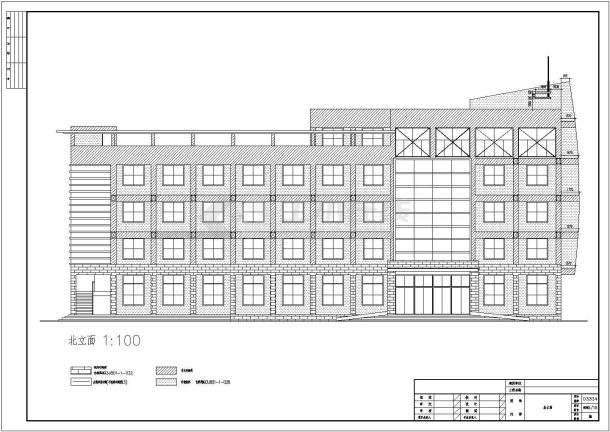 某地办公楼建筑施工图（共13张）-图一