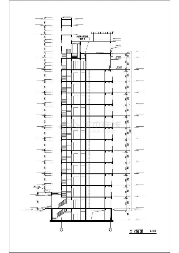 某高层小区住宅建筑cad施工图（共11张）-图二