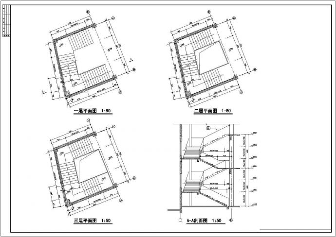 某地区商业街商场建筑全套施工参考CAD详图_图1