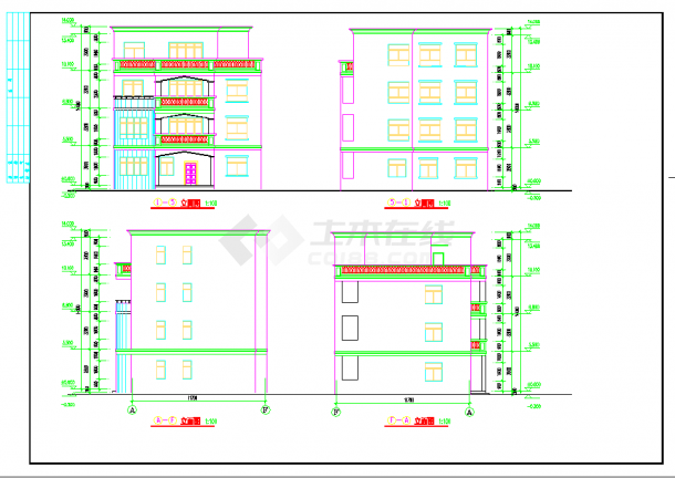某私宅别墅建筑CAD平面图-图一