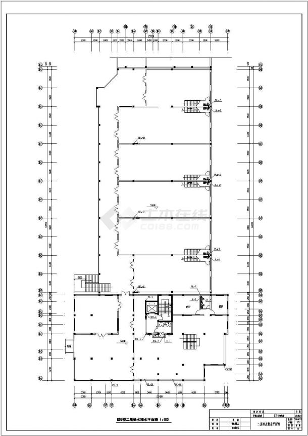 某一套小高层商住楼给排水图纸（共12）-图二