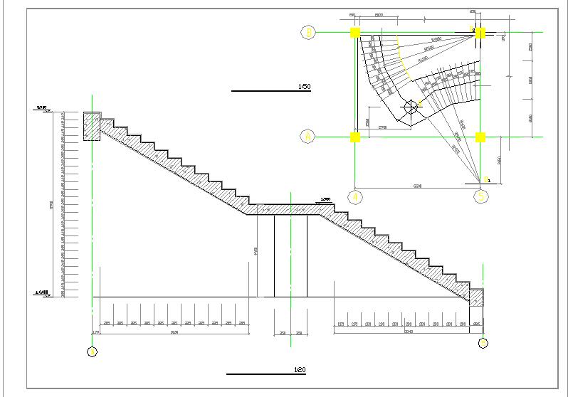 【遂宁市】某商场钢筋砼螺旋楼梯结构图