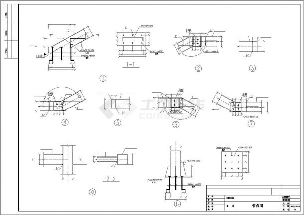 【兰州市】某商业大厦钢结构楼梯设计图纸-图二