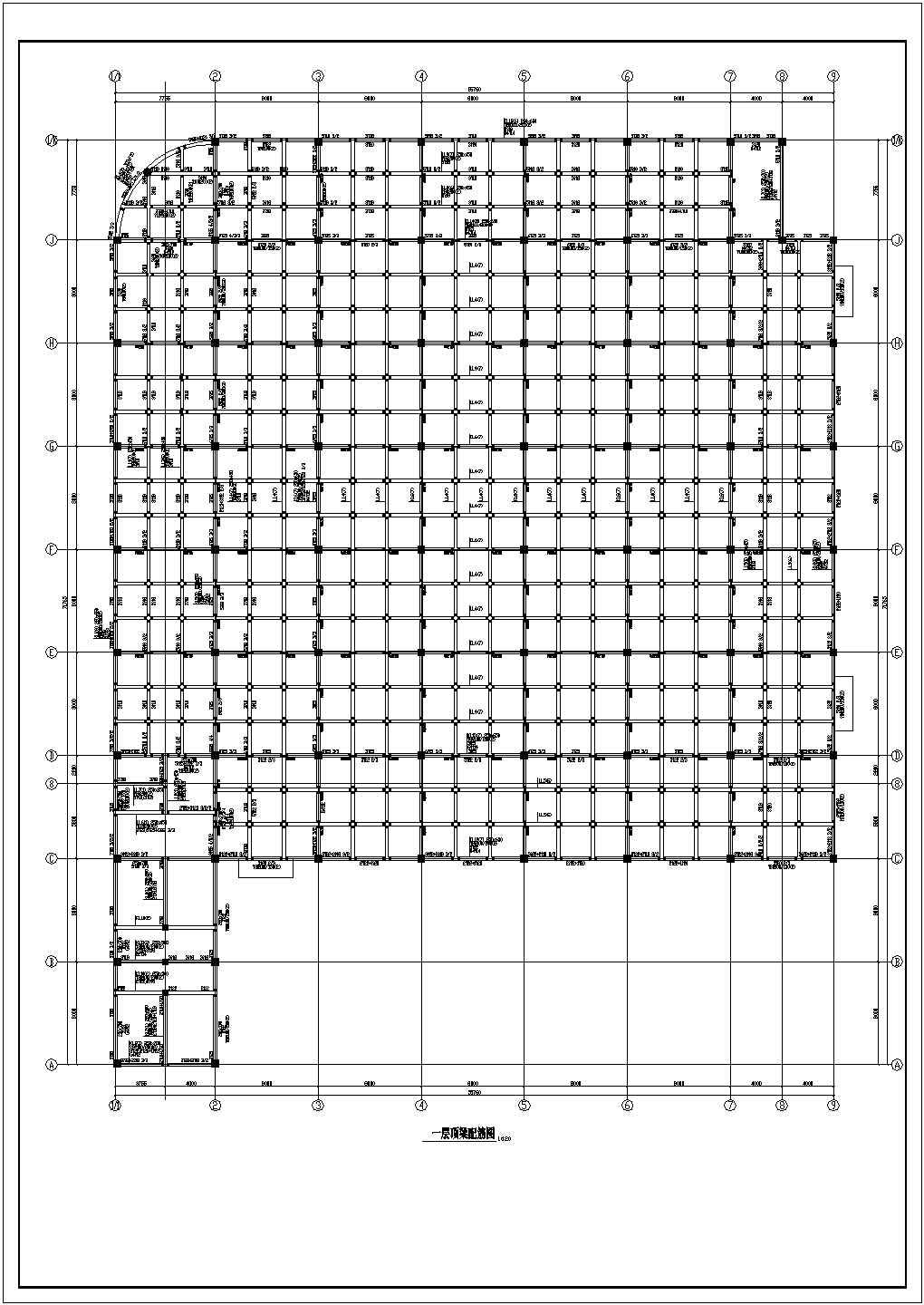 【青岛市】某市区建筑工程框架架构设计图